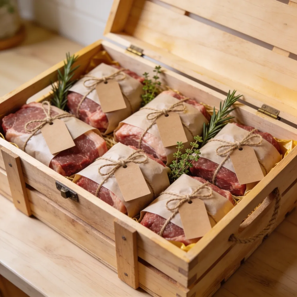 A Wellington & Son's meat pack ready for collection
